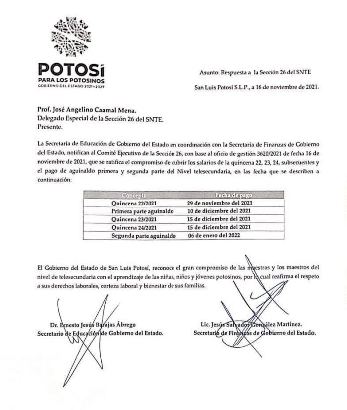 YA PAGARON A MAESTROS Y ASEGURARON LIQUIDACIONES, AFIRMA GOBIERNO