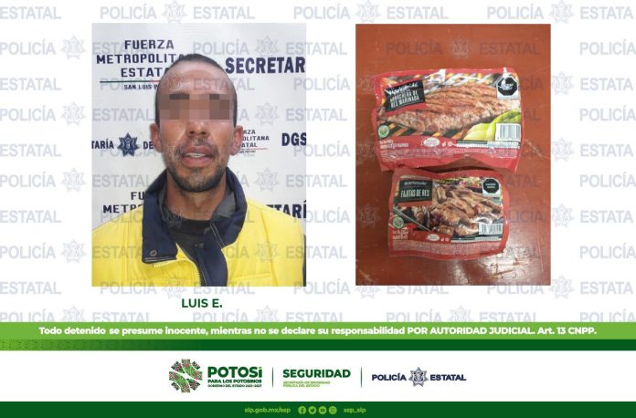 PRETENDÍA ROBAR ARRACHERA Y FAJITAS