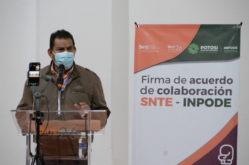 FIRMAN ACUERDO DE COLABORACIÓN LA SECCIÓN 26 DEL SNTE Y EL INPODE