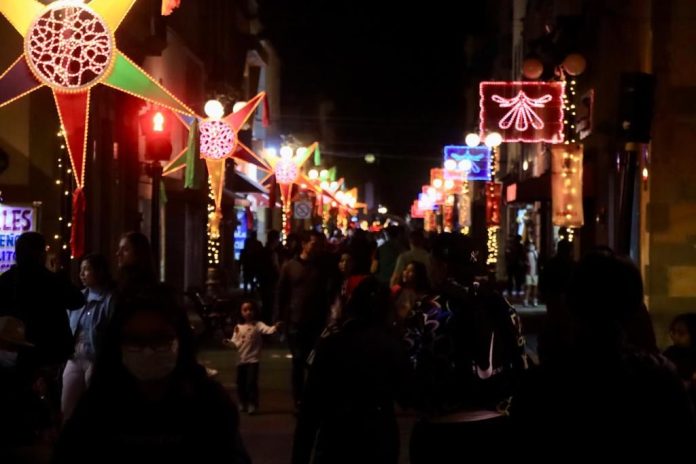 navidad noche calle